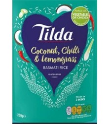 TILDA Steamed Coconut and Chili Basmati Rice 250g Pouch