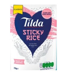 TILDA Steamed Sticky Basmati Rice 250g Pouch