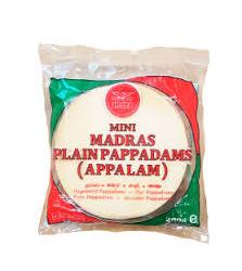 HEERA  FRY Plain Papadum x 200G