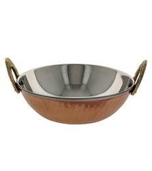 Copper Serving Kadai with Handle 2 Portion