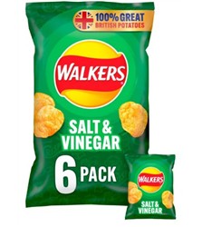 MULTIPACK Walkers Salt and Vinegar 6x25g