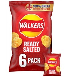 MULTIPACK Walkers Ready Salted 6x25g