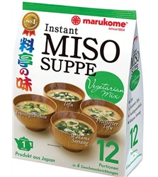 Miso Soup Instant Vegetarian Mix 12's (Marukome) 225g